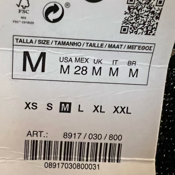 NWT Zara Black Dress Draped Multi Color Sequin Size Medium - Picture 5 of 6